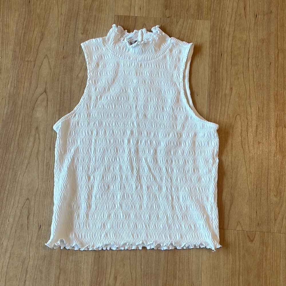 Loft White Sleeveless Top